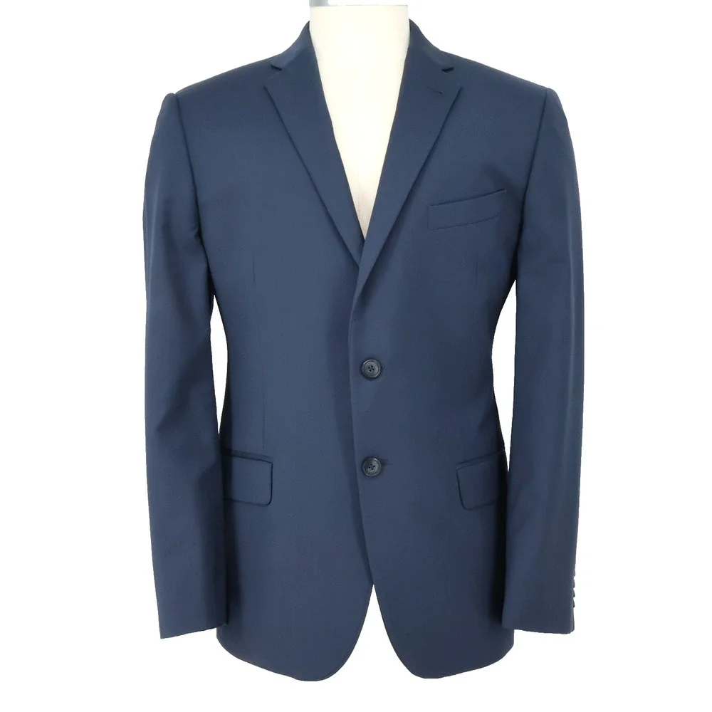 Joseph Abboud Sport Coat Mens 44R Blue Wool Jacket Lined Blazer Slim Fit